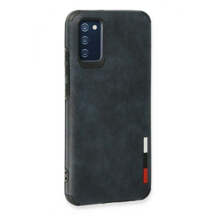 Samsung Galaxy A03S Kılıf Loop Deri Silikon - Lacivert