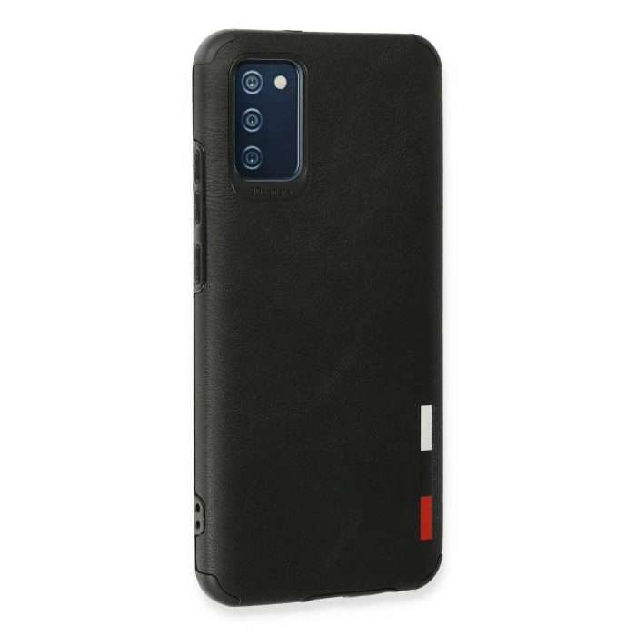 Samsung Galaxy A03S Kılıf Loop Deri Silikon - Siyah