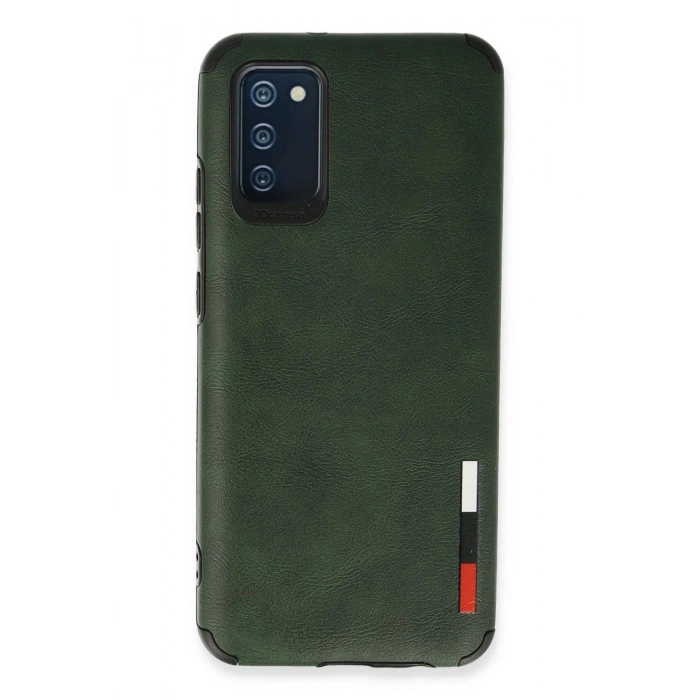 Samsung Galaxy A03S Kılıf Loop Deri Silikon - Yeşil