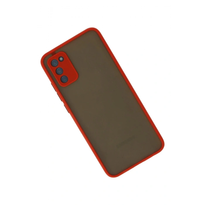 Samsung Galaxy A03S Kılıf Montreal Silikon Kapak - Kırmızı