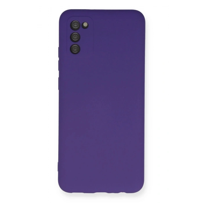 Samsung Galaxy A03S Kılıf Nano içi Kadife Silikon - Mor