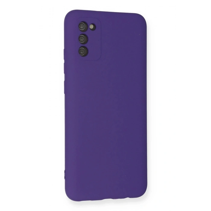 Samsung Galaxy A03S Kılıf Nano içi Kadife Silikon - Mor