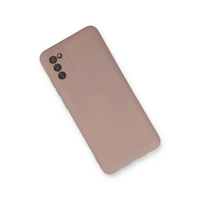 Samsung Galaxy A03S Kılıf Nano içi Kadife Silikon - Pudra