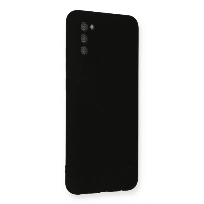 Samsung Galaxy A03S Kılıf Nano içi Kadife Silikon - Siyah