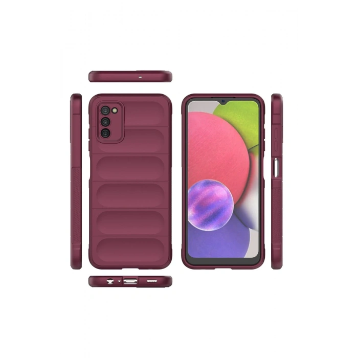 Samsung Galaxy A03S Kılıf Optimum Silikon - Bordo