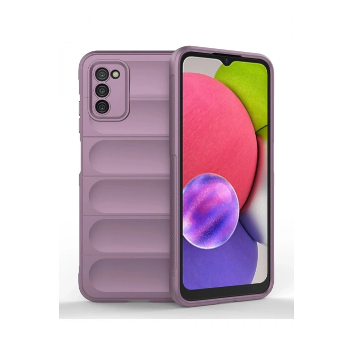 Samsung Galaxy A03S Kılıf Optimum Silikon - Mor