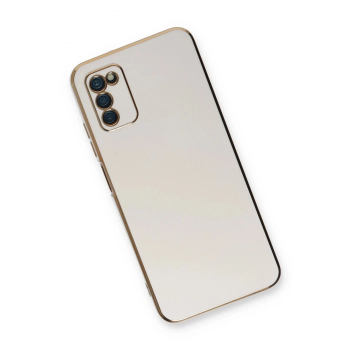 Samsung Galaxy A03S Kılıf Volet Silikon - Beyaz