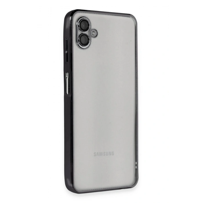 Samsung Galaxy A04 Kılıf Lensli Silikon - Siyah