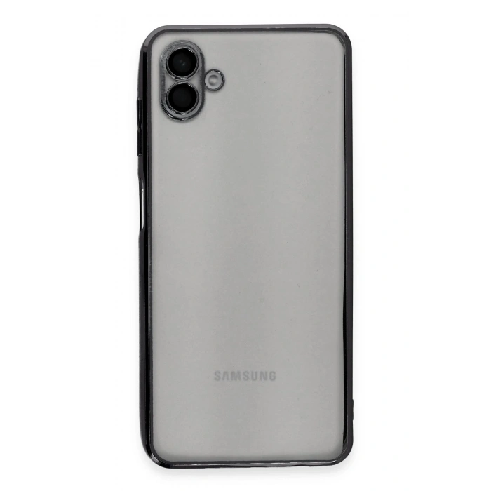 Samsung Galaxy A04 Kılıf Lensli Silikon - Siyah