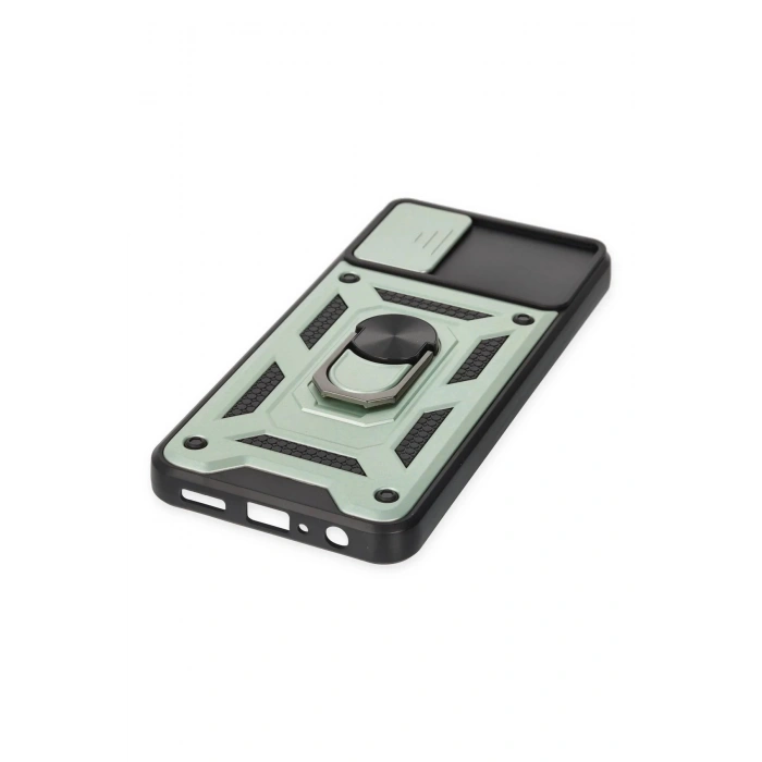 Samsung Galaxy A04 Kılıf Pars Lens Yüzüklü Silikon - Yeşil