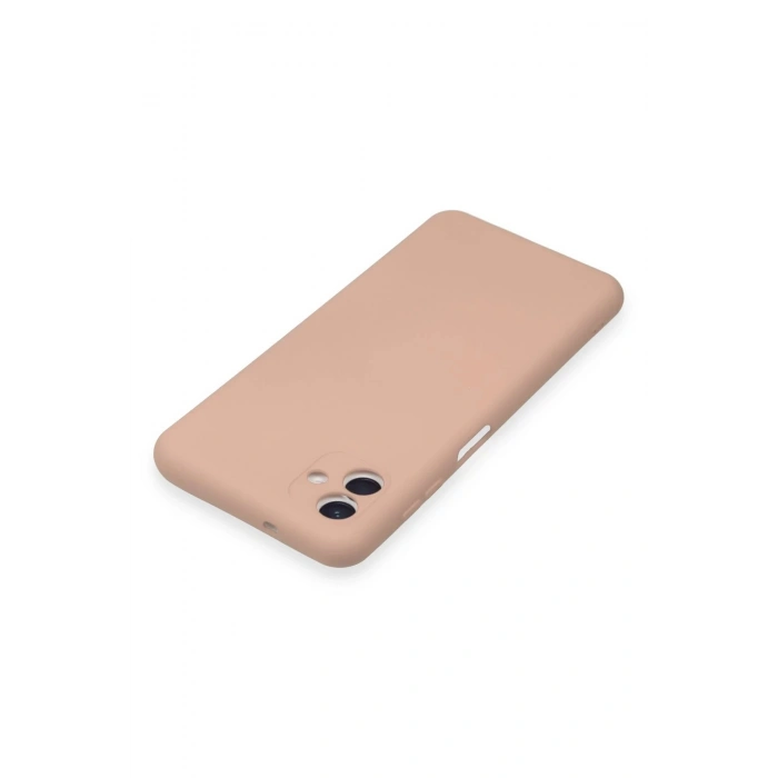 Samsung Galaxy A04E Kılıf Nano içi Kadife Silikon - Pudra