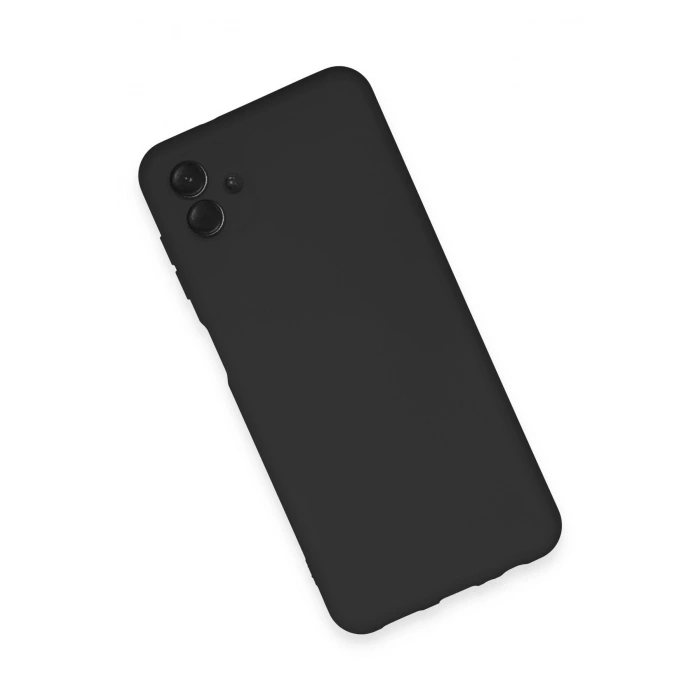 Samsung Galaxy A04E Kılıf Nano içi Kadife Silikon - Siyah