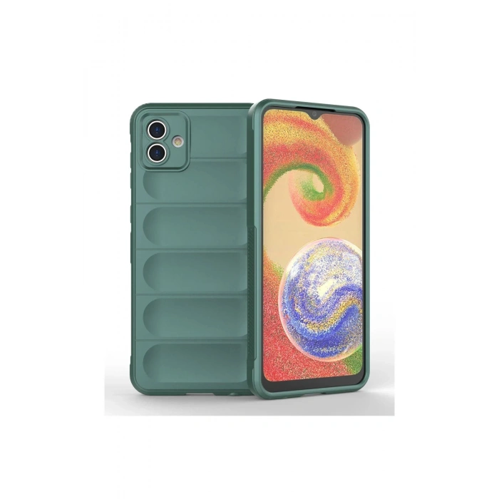 Samsung Galaxy A04E Kılıf Optimum Silikon - Koyu Yeşil