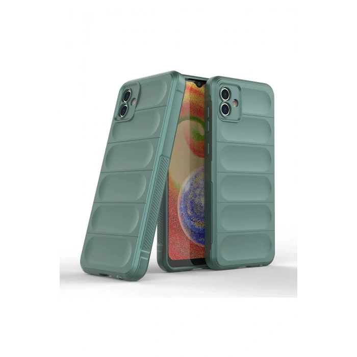 Samsung Galaxy A04E Kılıf Optimum Silikon - Koyu Yeşil
