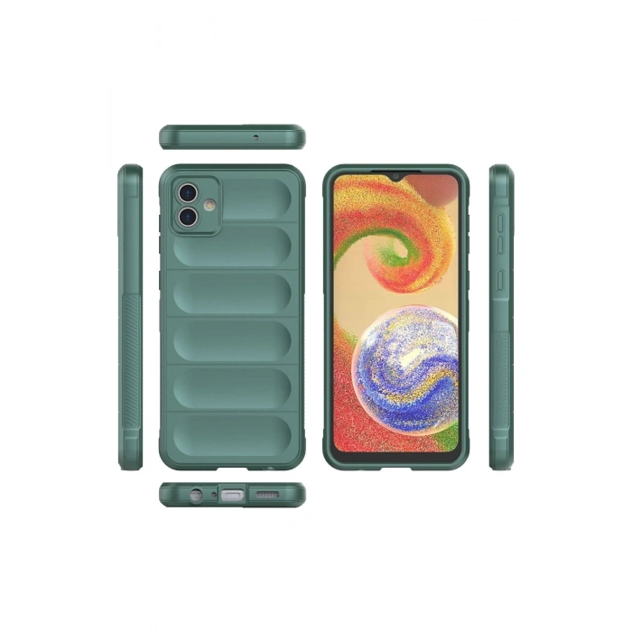 Samsung Galaxy A04E Kılıf Optimum Silikon - Koyu Yeşil