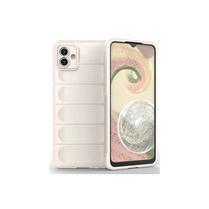 Samsung Galaxy A04E Kılıf Optimum Silikon - Krem
