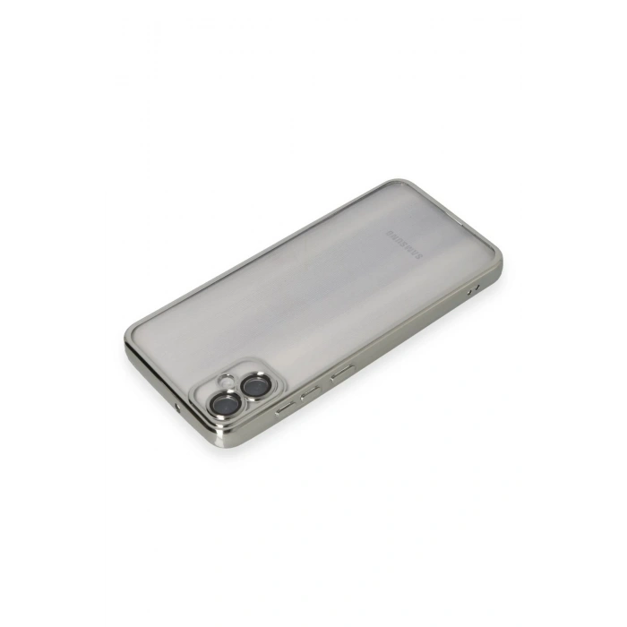 Samsung Galaxy A05 Kılıf Lensli Silikon - Gümüş