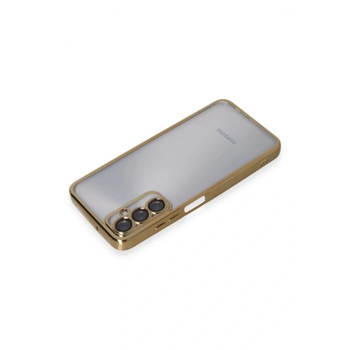 Samsung Galaxy A05S Kılıf Lensli Silikon - Gold