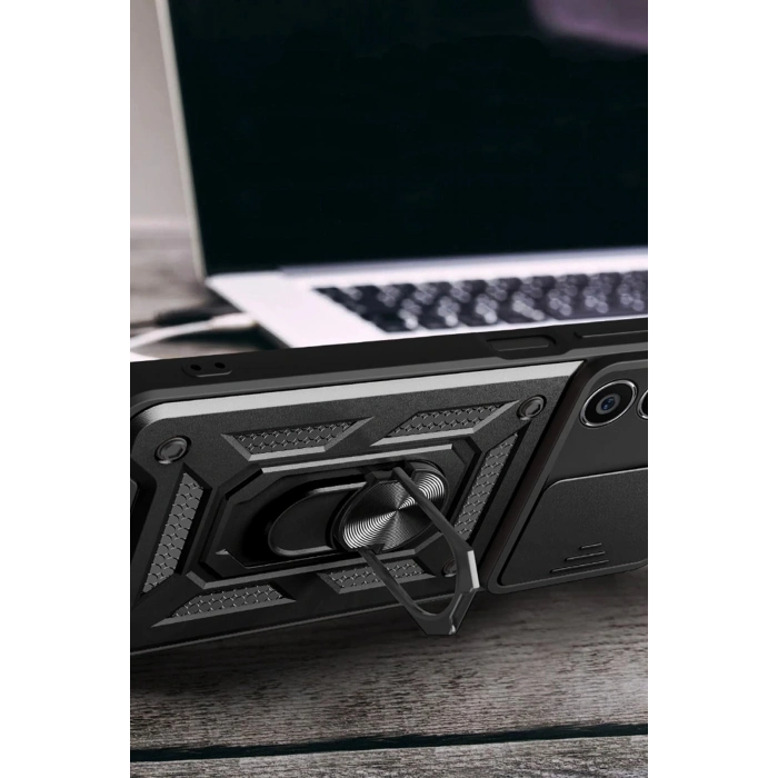 Samsung Galaxy A05S Kılıf Pars Lens Yüzüklü Silikon - Lacivert