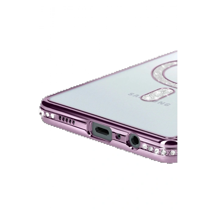 Samsung Galaxy A06 Joke Simli Magneticsafe Kılıf - Derin Mor