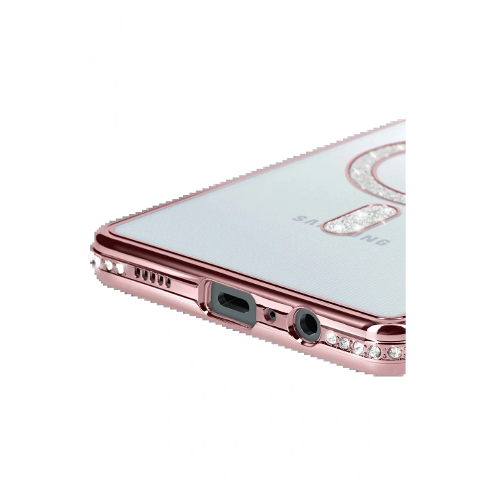 Samsung Galaxy A06 Joke Simli Magneticsafe Kılıf - Pembe