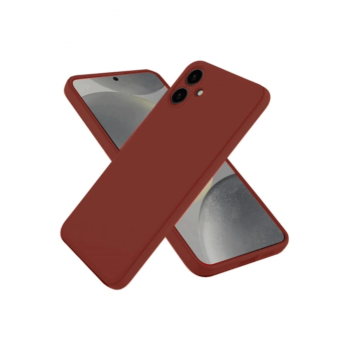 Samsung Galaxy A06 Kılıf First Silikon - Bordo