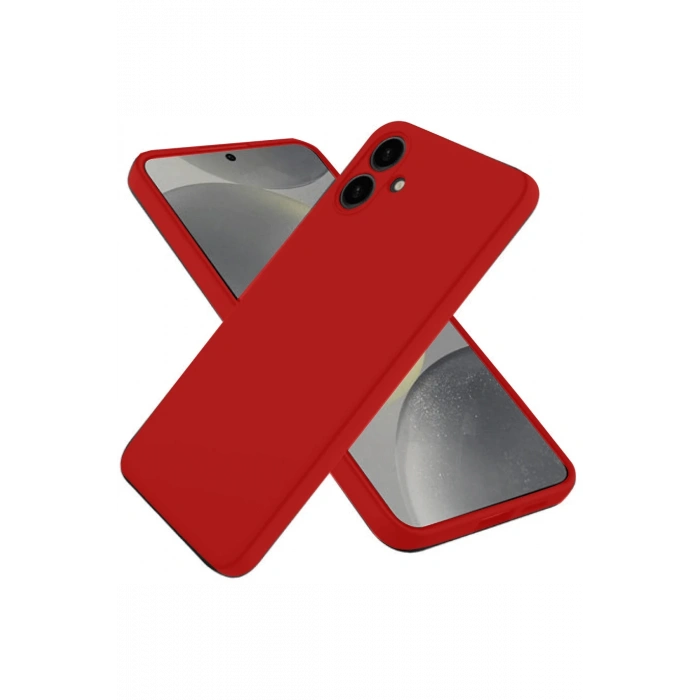 Samsung Galaxy A06 Kılıf First Silikon - Kırmızı