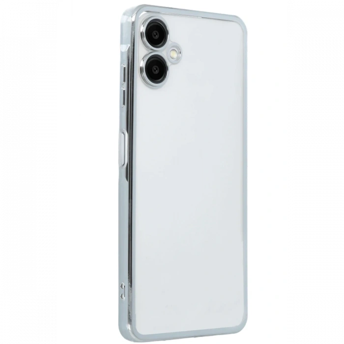 Samsung Galaxy A06 Kılıf Razer Lensli Silikon - Gümüş