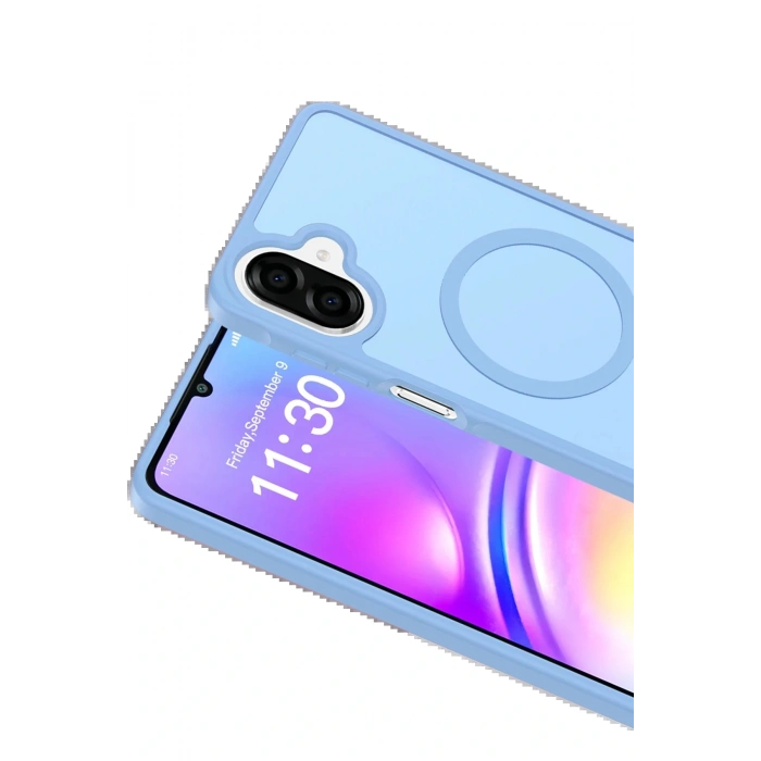 Samsung Galaxy A07 4G Jota Magsafe Kapak - Açık Mavi