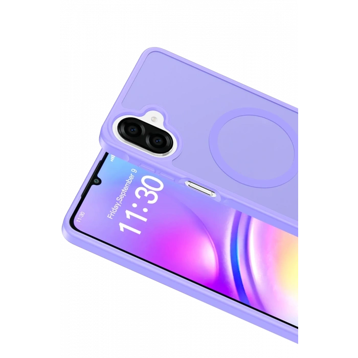 Samsung Galaxy A07 4G Jota Magsafe Kapak - Lila