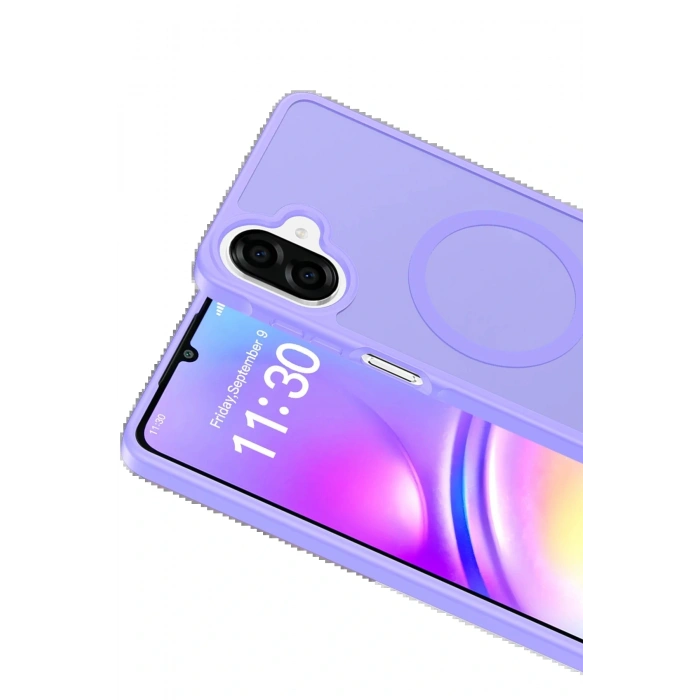 Samsung Galaxy A07 4G Jota Magsafe Kapak - Lila