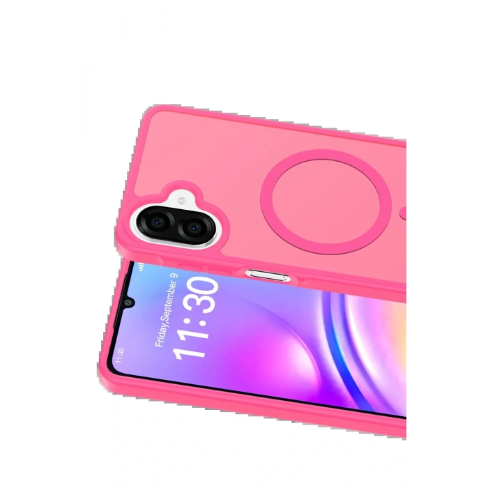 Samsung Galaxy A07 4G Jota Magsafe Kapak - Rose