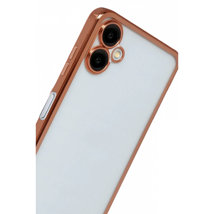 Samsung Galaxy A07 4G Razer Lensli Silikon - Çöl Titanyum