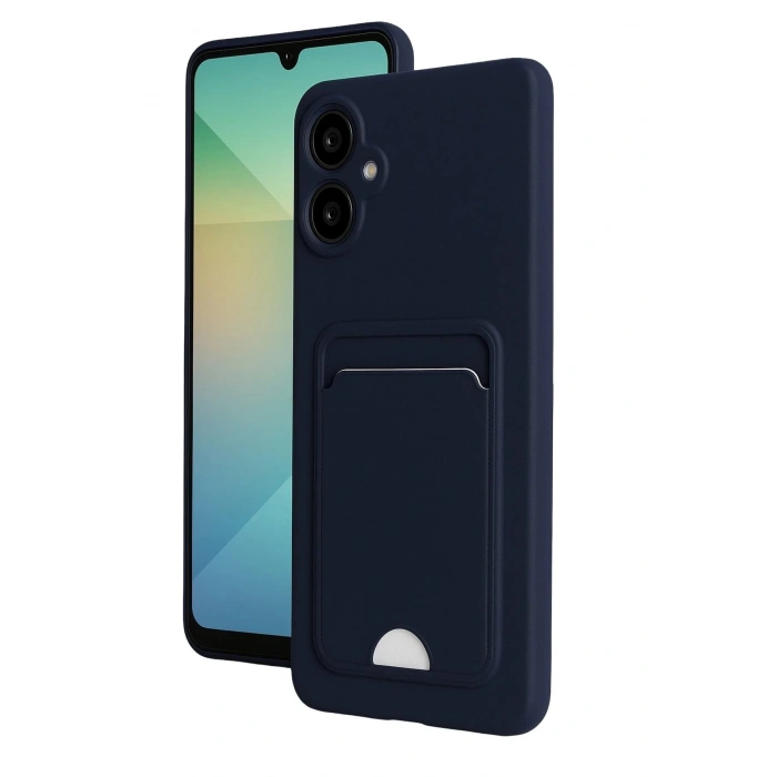 Samsung Galaxy A07 Kelvin Kartvizitli Silikon - Lacivert