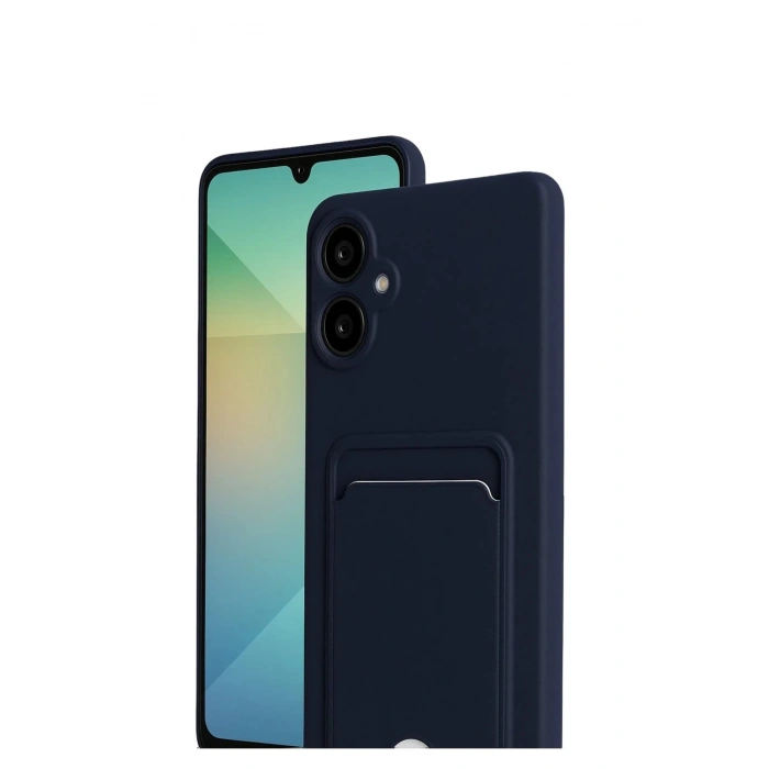 Samsung Galaxy A07 Kelvin Kartvizitli Silikon - Lacivert