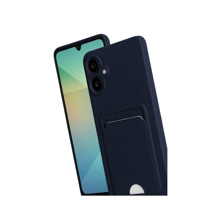 Samsung Galaxy A07 Kelvin Kartvizitli Silikon - Lacivert