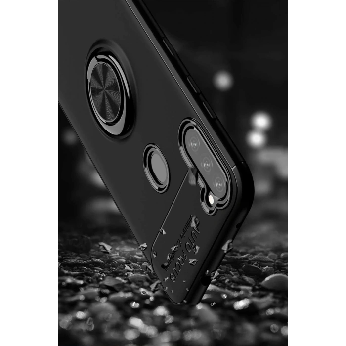 Samsung Galaxy A11 Kılıf Range Yüzüklü Silikon - Kırmızı