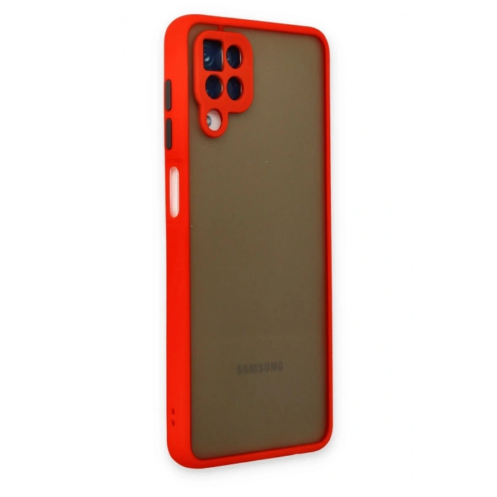 Samsung Galaxy A12 Kılıf Montreal Silikon Kapak - Kırmızı