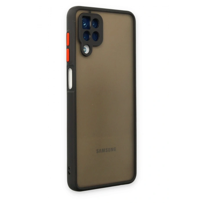 Samsung Galaxy A12 Kılıf Montreal Silikon Kapak - Siyah