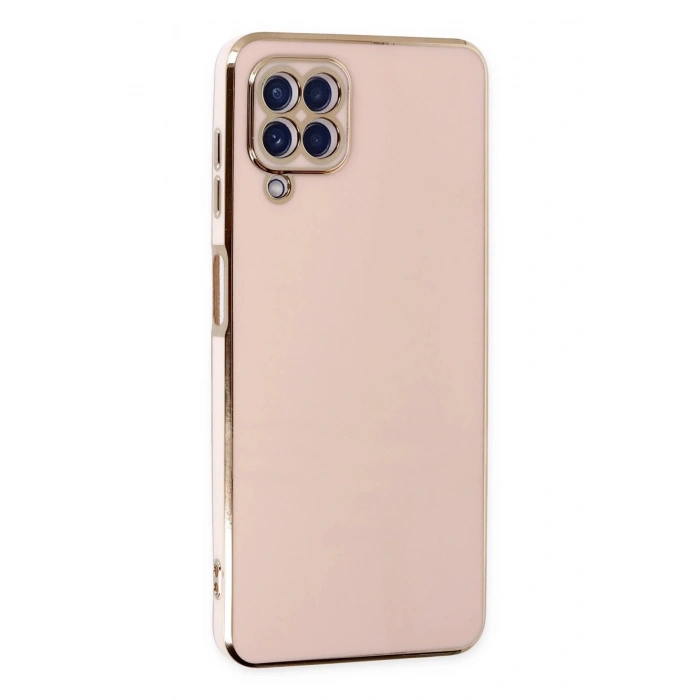 Samsung Galaxy A12 Kılıf Volet Silikon - Pembe
