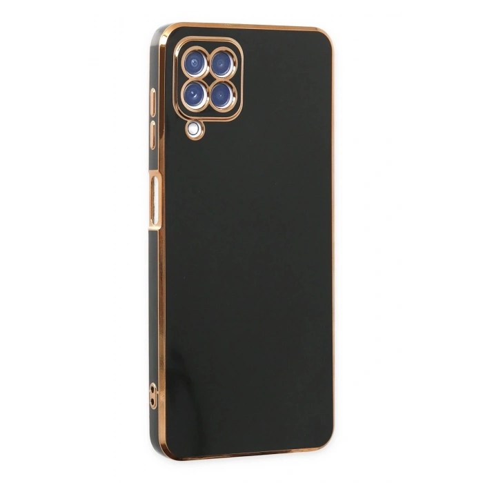 Samsung Galaxy A12 Kılıf Volet Silikon - Siyah