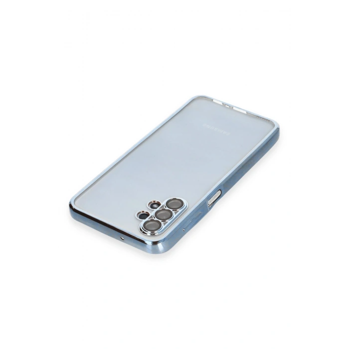 Samsung Galaxy A13 4G Kılıf Razer Lensli Silikon - Açık Mavi