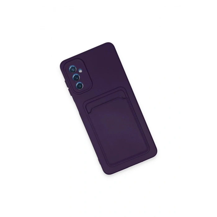 Samsung Galaxy A14 4G Kılıf Kelvin Kartvizitli Silikon - Derin Mor