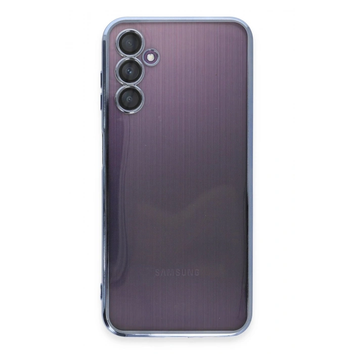 Samsung Galaxy A14 4G Kılıf Lensli Silikon - Açık Mavi