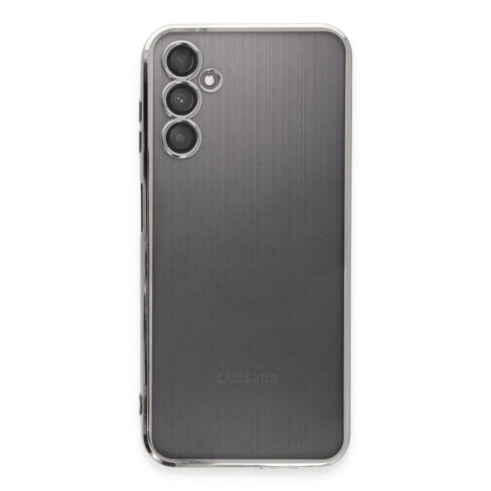 Samsung Galaxy A14 4G Kılıf Lensli Silikon - Gümüş