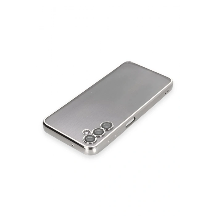 Samsung Galaxy A14 4G Kılıf Lensli Silikon - Gümüş