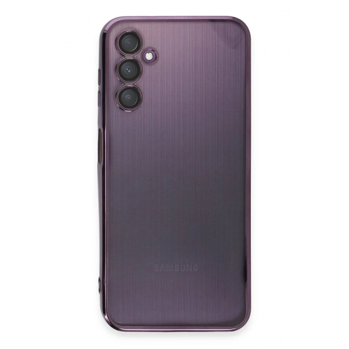 Samsung Galaxy A14 4G Kılıf Lensli Silikon - Mor