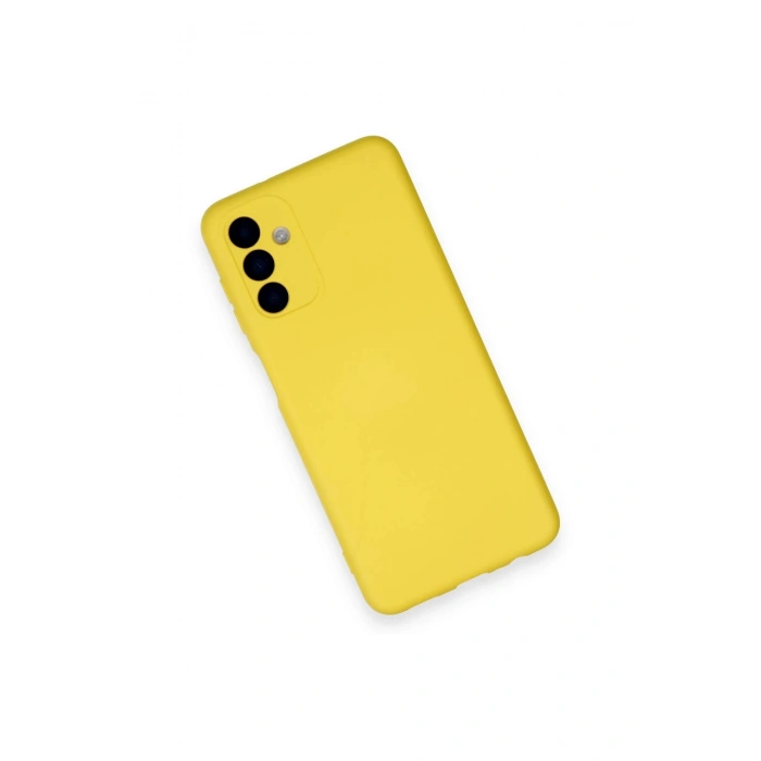 Samsung Galaxy A14 4G Kılıf Nano içi Kadife Silikon - Sarı