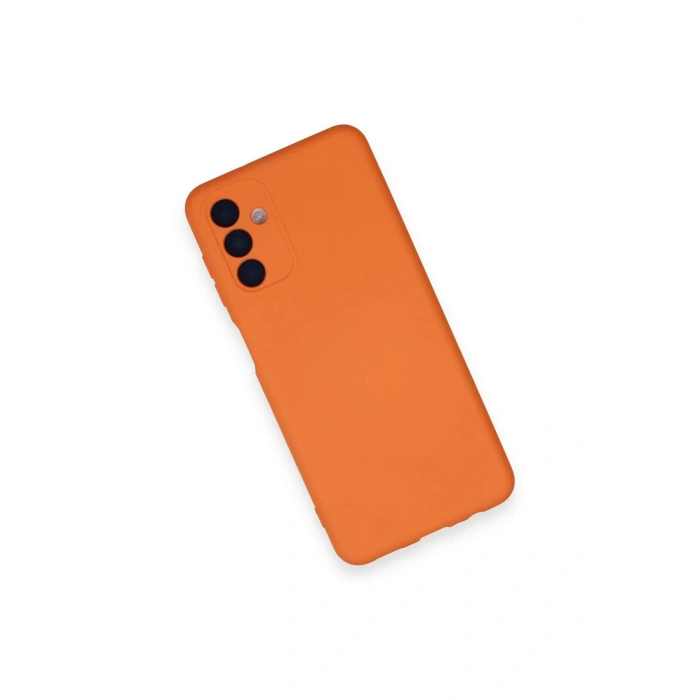 Samsung Galaxy A14 4G Kılıf Nano içi Kadife Silikon - Turuncu