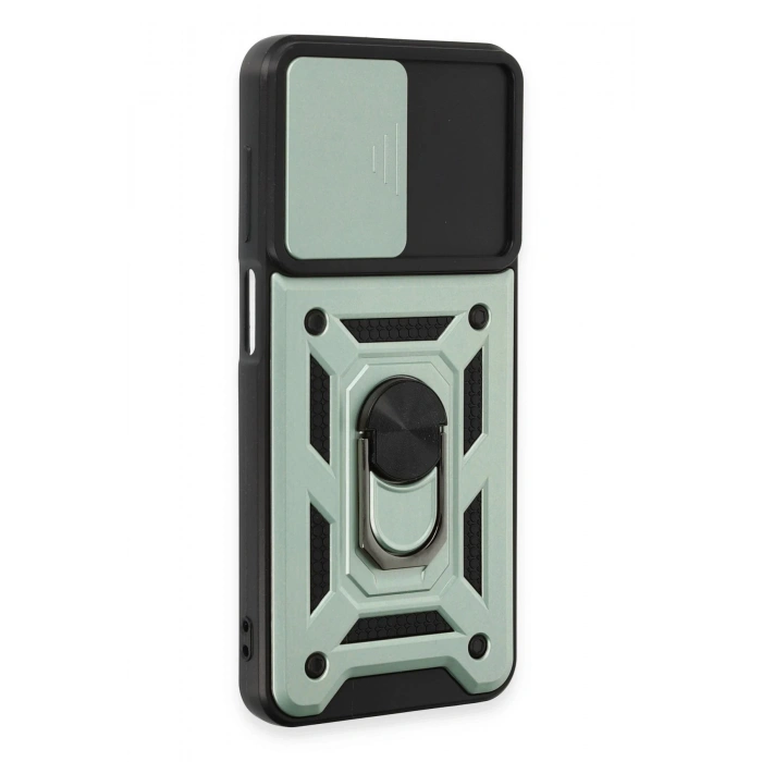 Samsung Galaxy A14 4G Kılıf Pars Lens Yüzüklü Silikon - Yeşil